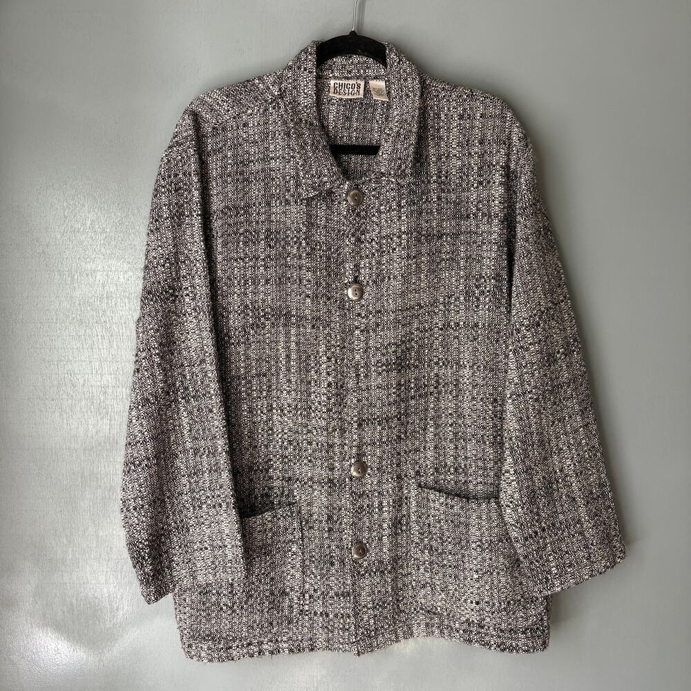 Chic Gray Tweed Blazer